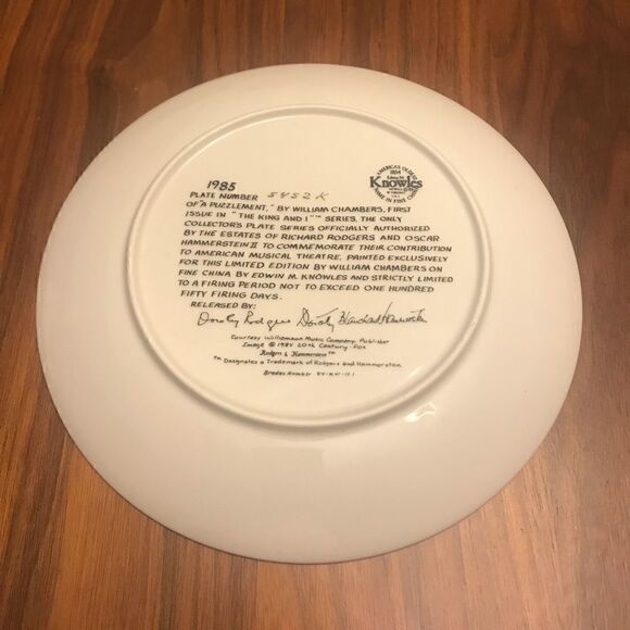 Knowles “The King and I” Collectors Plate - Picture 3 of 3